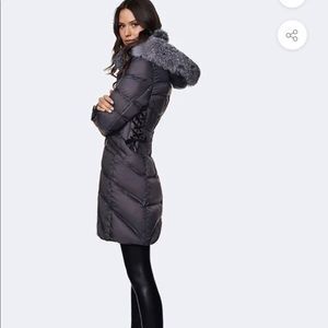 Dawn Levy Cloe S real fur Sapphire down jacket removable hood